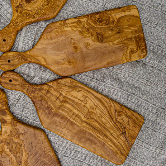 Olive Wood Handled Cutting or Charcuterie Board