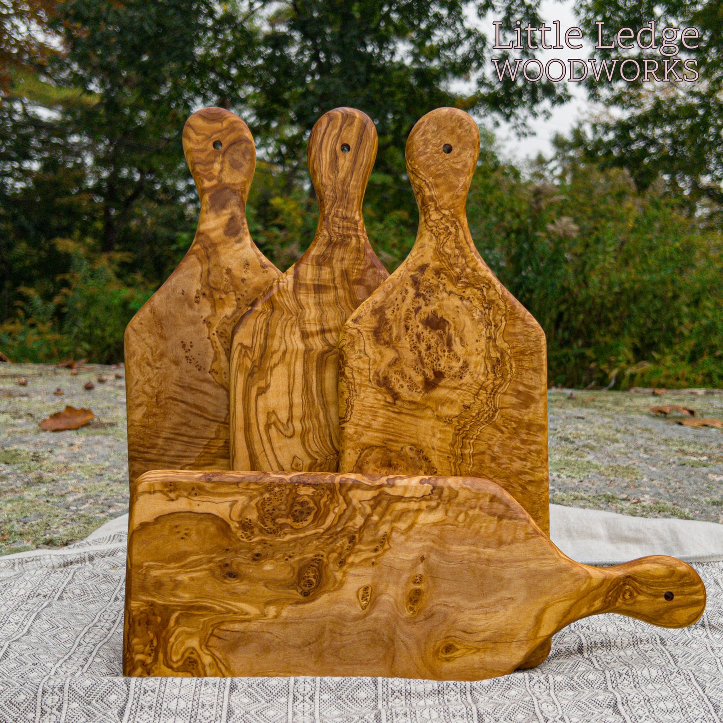 Olive Wood Handled Cutting or Charcuterie Board