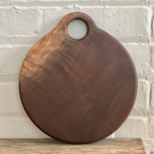 Felled Black Walnut Round Cutting Board