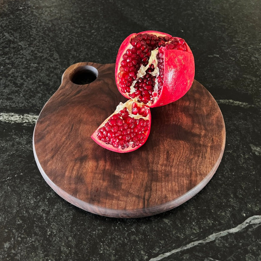 Felled Black Walnut Round Cutting Board
