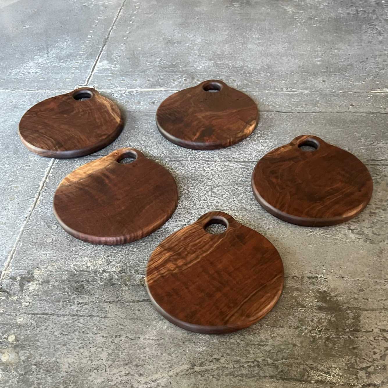 Felled Black Walnut Round Cutting Board