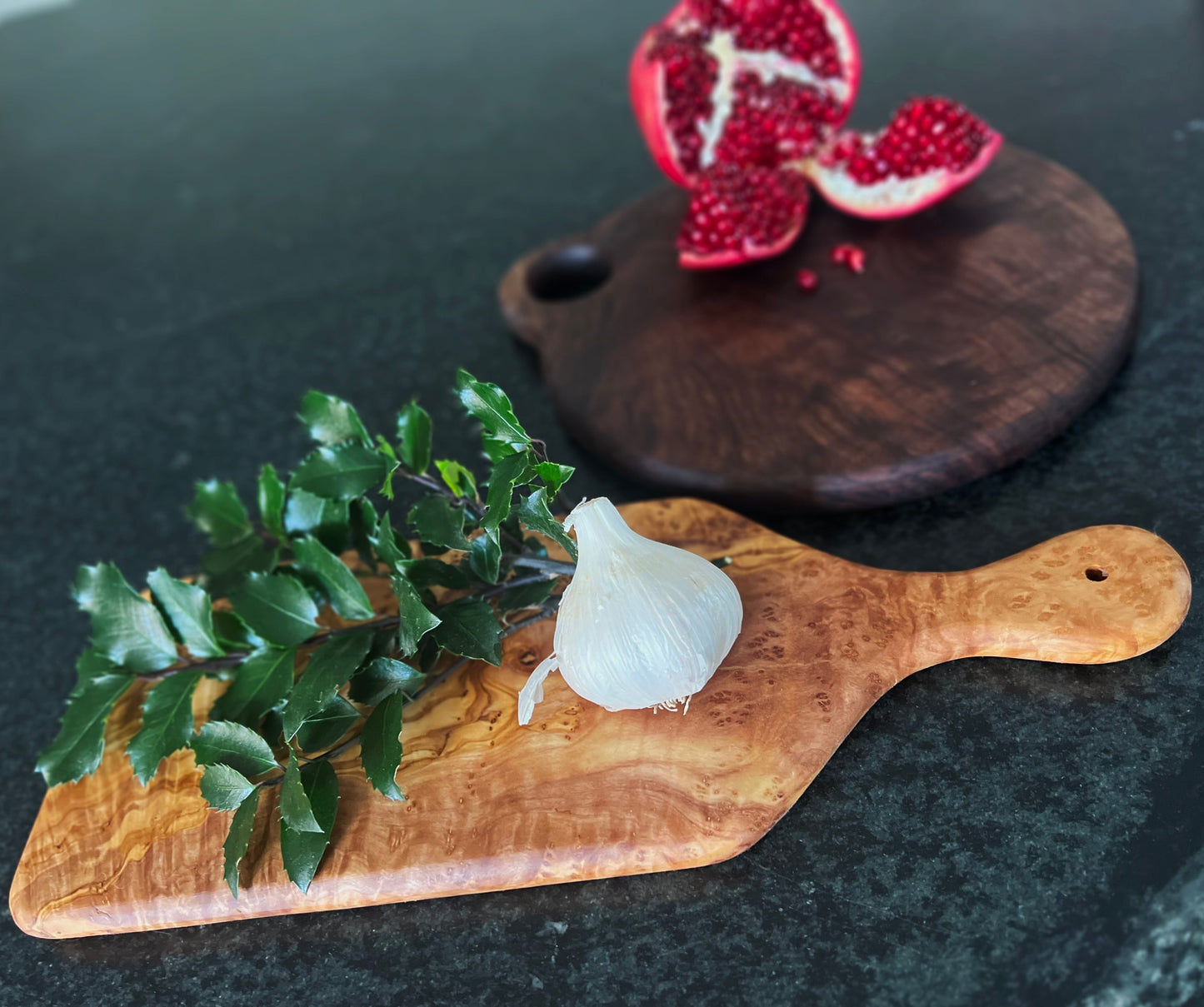 Olive Wood Handled Cutting or Charcuterie Board